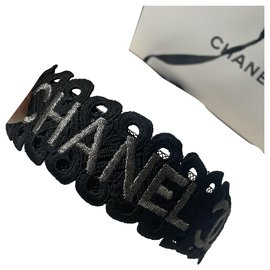 Chanel-Accesorios para el cabello-Negro,Plata