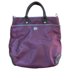 Lancel Cabas en nylon prune Prune