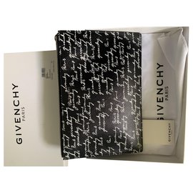 Givenchy-Pouch iconica stampa Givenchy-Nero,Bianco