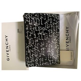 Pochette givenchy iconic print pouch Noir Blanc