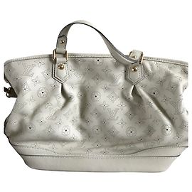 Louis Vuitton Beige Perforated Leather Handbag Beige