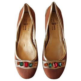 Car Shoes Bailarinas de Car Shoe Multicolor Dorado Marrón claro