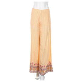 Maliparmi-Un pantalon, leggings-Multicolore,Orange