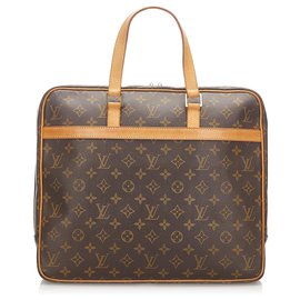 Louis Vuitton-Louis Vuitton Brown Monogram Porte-Documents Pegase-Brown