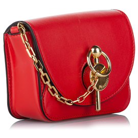 JW Anderson-JW Anderson Red Nano Keyts Leather Crossbody Bag-Red