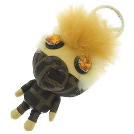 Charm per borse Fendi Zucca Space Monkey marrone Marrone Giallo