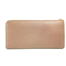 Autre Marque-BVLGARI Zip wallet-Beige