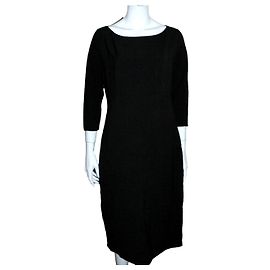 Ralph Lauren Black Label Dunkelgraues Wollkleid Ralph Lauren schwarzes Etikett Anthrazitgrau