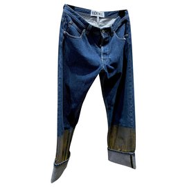 Loewe-Calça jeans Loewe-Azul,Bronze