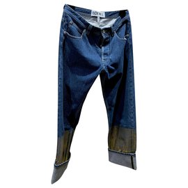 Jeans Loewe in cotone blu Blu Bronzo