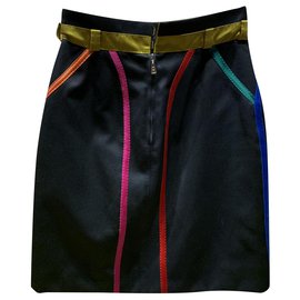 Louis Vuitton-LV mini skirt-Black,Pink,Yellow