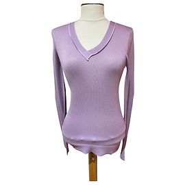 Autre Marque Pull Liverny en soie et cachemire mauve Autre
