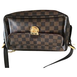 Louis Vuitton Black Leather Handbag Black