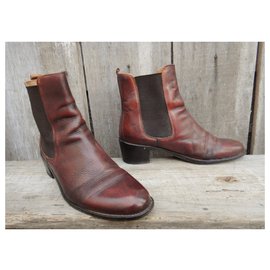 Autre Marque-vintage booties p 38-Dark brown