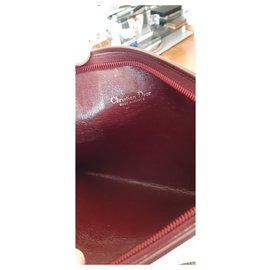 Christian Dior-Shoulder bag 75cm non-adjustable zipper-Dark red