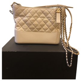 Chanel-Chanel gabrielle hobo bag medium size-White