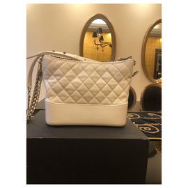 Chanel-Chanel gabrielle hobo bag medium size-White