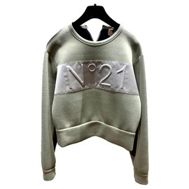Autre Marque-Sweatshirt der italienischen Marke N.21-Beige,Grün,Grau