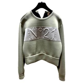 Autre Marque Sweat de la marque italienne N21 Beige Vert Gris