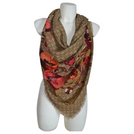 Gucci-scarf stola gucci bloom new-Beige,Other