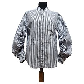Camisa de algodón azul 3.1 Phillip Lim Blanco Azul