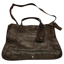 Autre Marque Rehard Black Leather Handbag with Removable Shoulder Strap Black