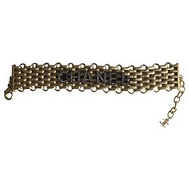 Pulseira Chanel Dourada Metal Dourado