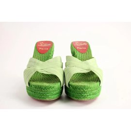 Christian Louboutin-Espadrille Sandals Wedges-Other