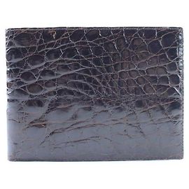 Bally Crocodile Bifold Mens Wallet Braun