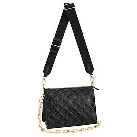 Louis Vuitton Couscin PM Bolsa de couro preta Preto