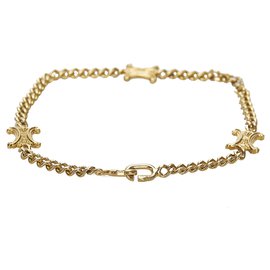 Céline-Celine Gold Macadam Chain Bracelet-Golden