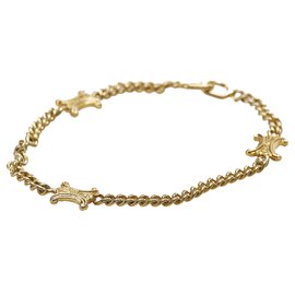 Céline-Celine Gold Macadam Chain Bracelet-Golden
