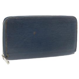 LOUIS VUITTON Epi Zippy Wallet Cartera larga Azul marino M60307 LV Auth ar3608 Azul Azul marino