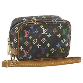 LOUIS VUITTON Sac Pochette Trousse Wapity Multicolore Noir M58034 LV Auth yt091 Noir