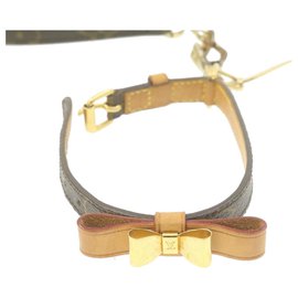 Louis Vuitton-LOUIS VUITTON Monogram Leash Colier Baxter MM Dog Lead Collar Set LV Auth 20744-Other