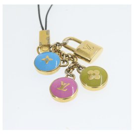 Louis Vuitton-LOUIS VUITTON Pastilles Charm M65388 Gold Multicolor LV Auth gt700-Golden