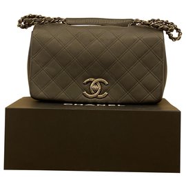 Chanel-Bolso de hombro Chanel-Gris antracita