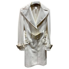Versace-Vintage wool coat from Versace-Cream