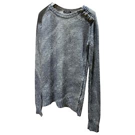 Suéter tricotado quente Balmain Cinza