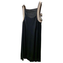 Louis Vuitton-Short Louis Vuitton dress-Black,Beige