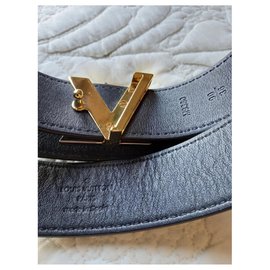 Louis Vuitton-Cinturón de piel Twist-Negro