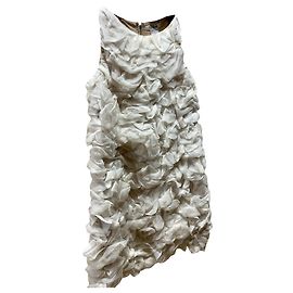 Chloé Cloud Kleid aus Seide Creme Roh