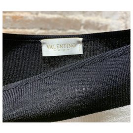 Valentino-Top-Nero,Bianco