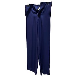 Calça perna larga Céline azul coral viscose Azul Coral