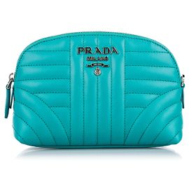 Pochette Prada Blue Soft Calf Diagram Bleu Autre