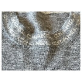 Chanel-pull/tee shirt Chanel en cachemire-Gris
