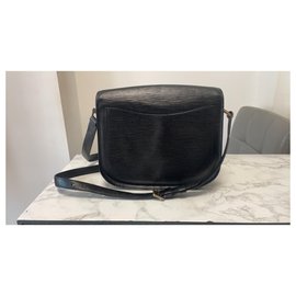 Louis Vuitton-Louis Vuitton Saint Cloud epi leather-Black