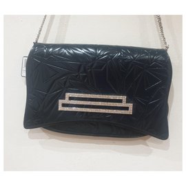 Swarovski-Sac baguette Swarovsky-Noir