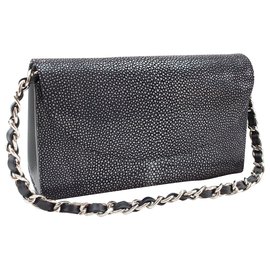 Autre Marque Clutch negro de mantarraya Negro