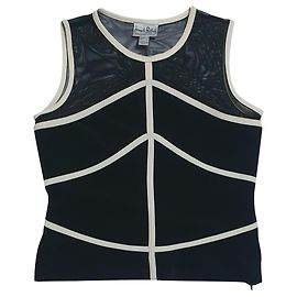 Joseph Ribkoff Black Tank Top Black White